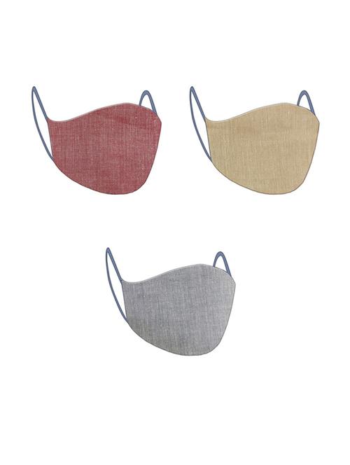 multi colored cotton anti-pollution men mask (pack of 3) - 17145518 - Standard Image - 1