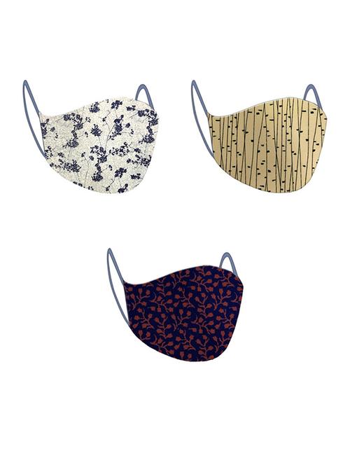 multi colored cotton anti-pollution men mask (pack of 3) - 17145524 - Standard Image - 1