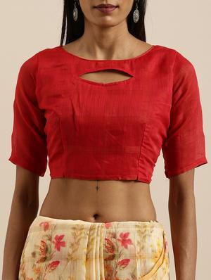 floral printed saree with blouse - 17145605 - Standard Image - 3