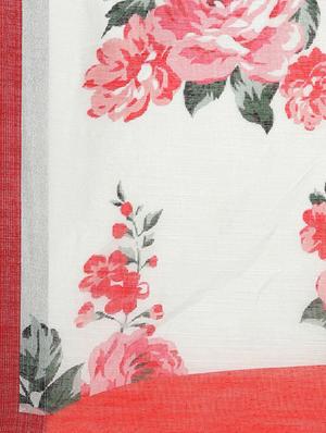 floral printed saree with blouse - 17145608 - Standard Image - 7