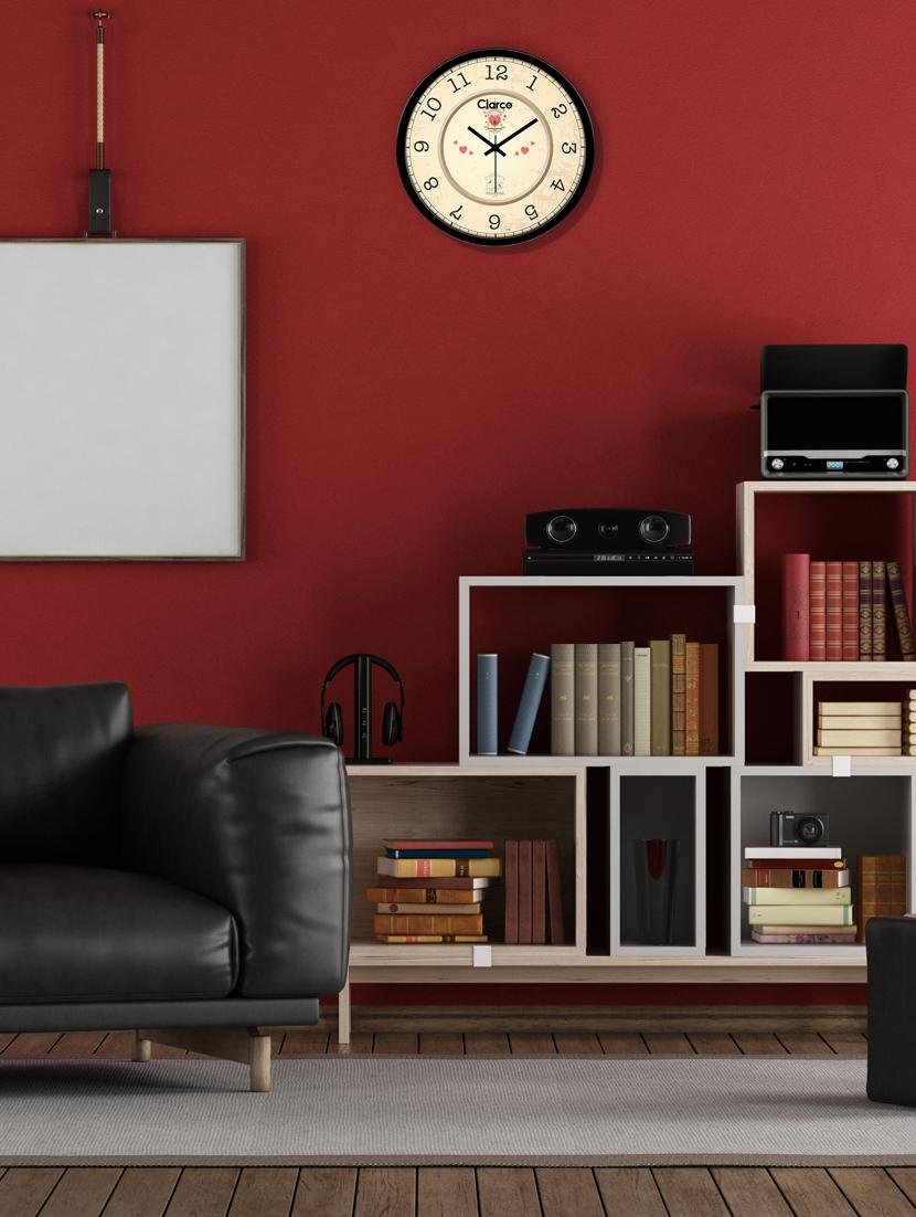glass wall clock with 1 year warranty and 2 free aa battery - 17145963 - Zoom Image - 1