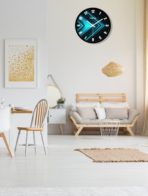 glass wall clock with 1 year warranty and 2 free aa battery - 17145987 - Standard Image - 1