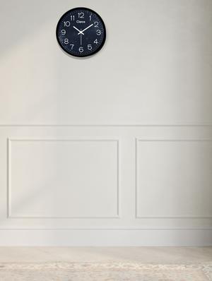 glass wall clock with 1 year warranty and 2 free aa battery - 17146005 - Standard Image - 2