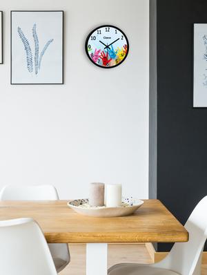 glass wall clock with 1 year warranty and 2 free aa battery - 17146020 - Standard Image - 2
