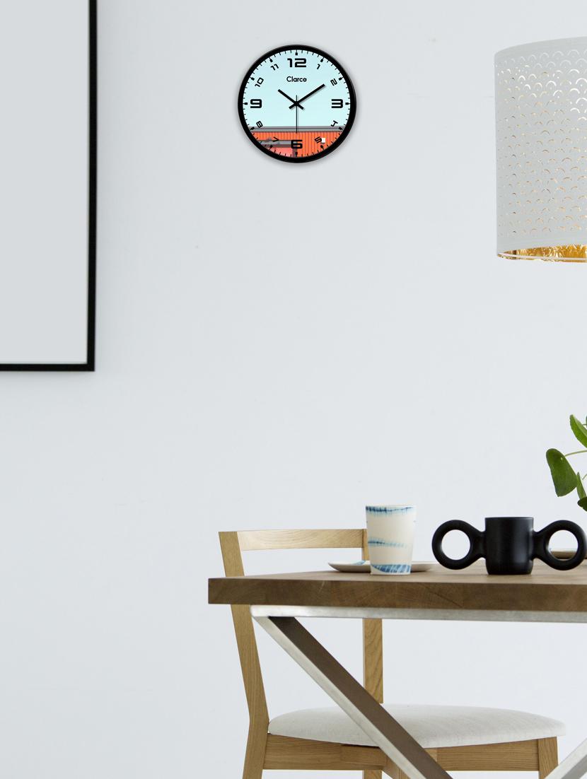glass wall clock with 1 year warranty and 2 free aa battery - 17146033 - Zoom Image - 1