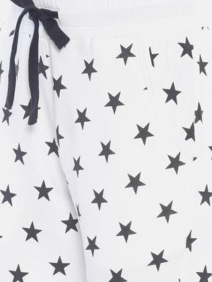 drawstring waist star print track pant - 17146228 - Standard Image - 5