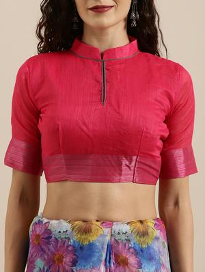floral printed saree with blouse - 17146310 - Standard Image - 3