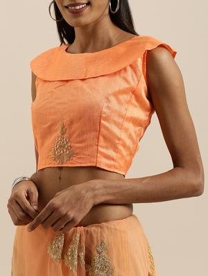 pastel embroidered saree with blouse - 17146647 - Standard Image - 3