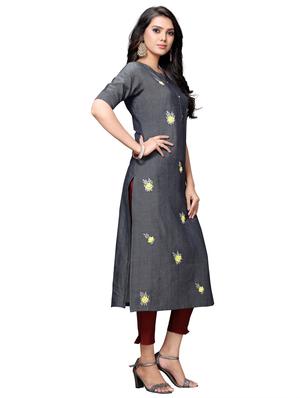 embroidered straight kurta - 17147330 - Standard Image - 2