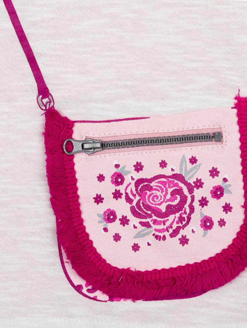 pink cotton regular tops & tee - 17147396 - Zoom Image - 5