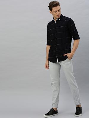 grey solid chinos - 17147402 - Standard Image - 4