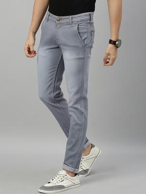grey light washed denim jeans - 17147410 - Standard Image - 2