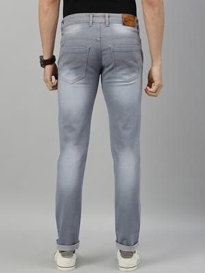 grey light washed denim jeans - 17147410 - Standard Image - 3