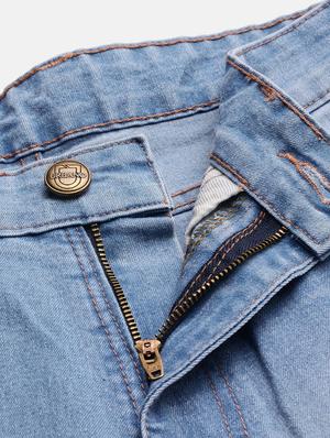 light blue washed denim shorts - 17147423 - Standard Image - 5