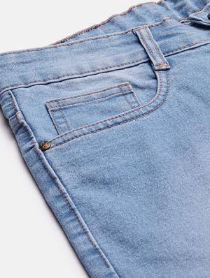 light blue washed denim shorts - 17147423 - Standard Image - 6
