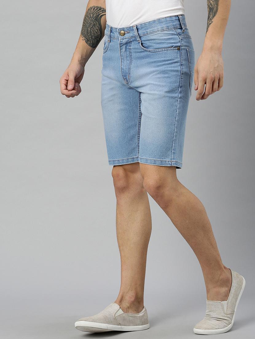 light blue washed denim shorts - 17147423 - Zoom Image - 2