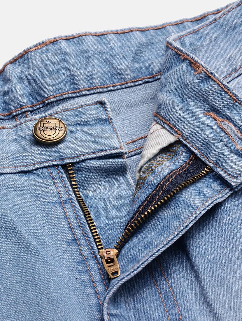 light blue washed denim shorts - 17147423 - Zoom Image - 5