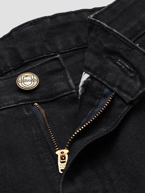 black side striped denim shorts - 17147425 - Standard Image - 4