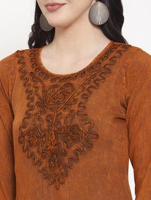 red rayon regular top - 17147485 - Standard Image - 5