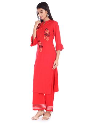 embroidered straight kurta - 17147976 - Standard Image - 2