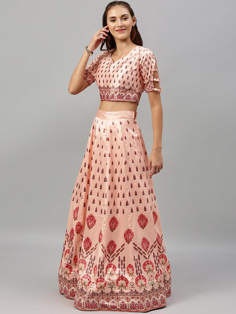 floral panelled lehenga - 17148045 - Zoom Image - 2
