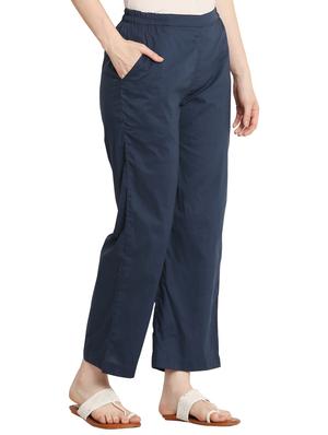 dark blue cotton others trousers - 17148411 - Standard Image - 2