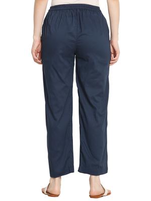 dark blue cotton others trousers - 17148411 - Standard Image - 3