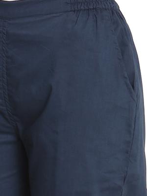 dark blue cotton others trousers - 17148411 - Standard Image - 5