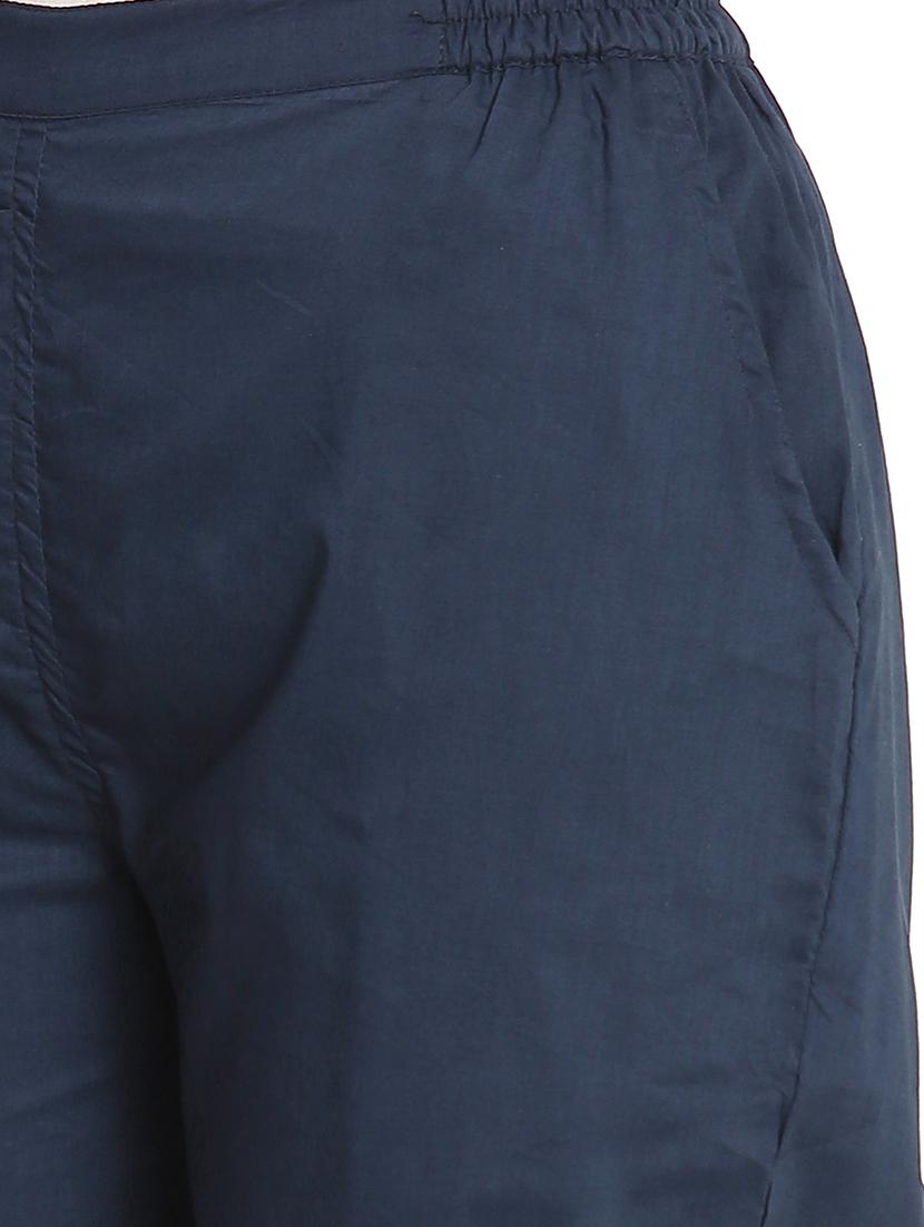 dark blue cotton others trousers - 17148411 - Zoom Image - 5