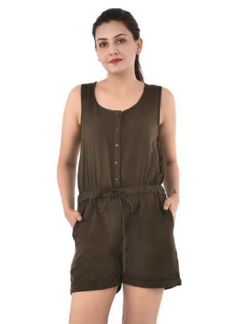 drawstring waist romper - 17148461 - Standard Image - 1