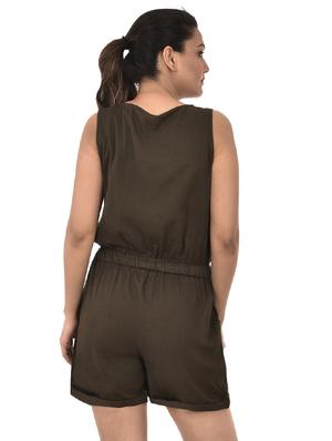 drawstring waist romper - 17148461 - Standard Image - 3