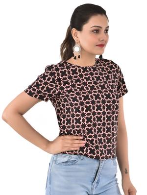 black polyester crop top - 17148576 - Standard Image - 2