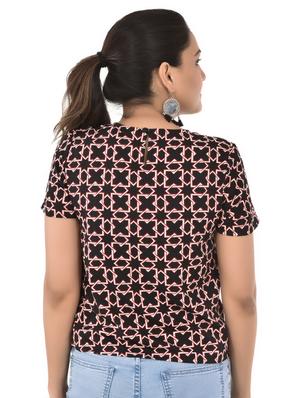black polyester crop top - 17148576 - Standard Image - 3