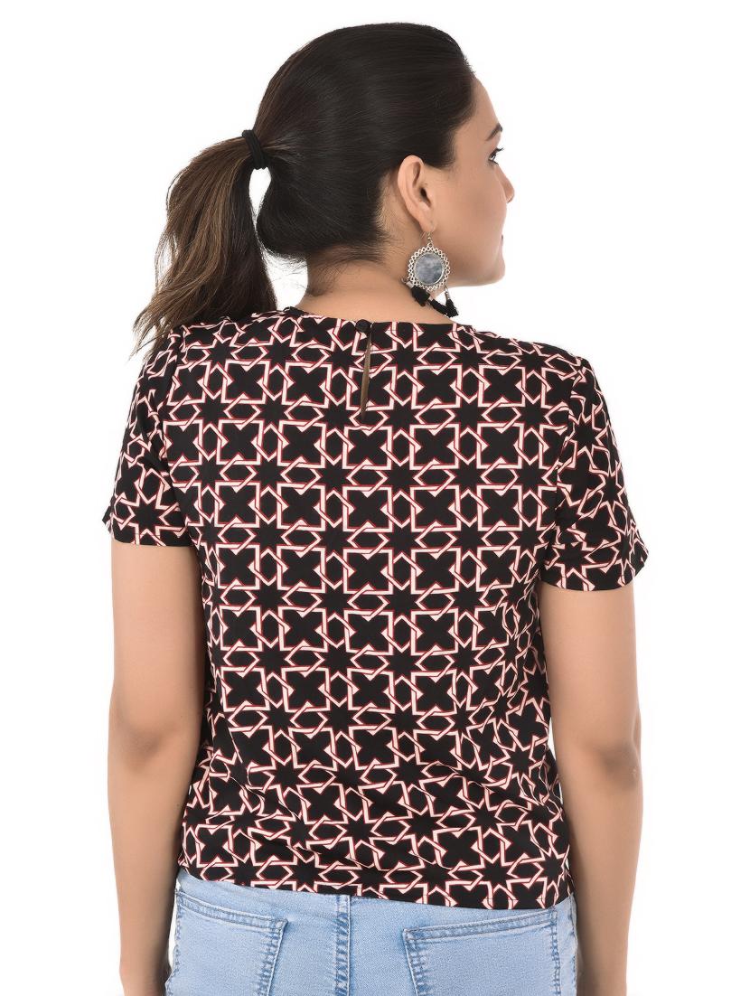 black polyester crop top - 17148576 - Zoom Image - 3