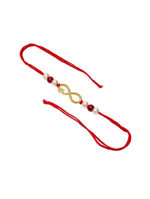 gold-plated bro rakhi with roli chawal - 17148661 - Standard Image - 3