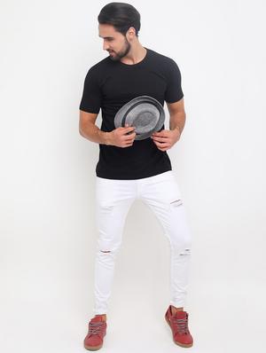 black solid t-shirt - 17148893 - Standard Image - 4