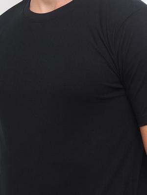 black solid t-shirt - 17148893 - Standard Image - 5