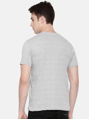 grey solid t-shirt - 17148896 - Standard Image - 3