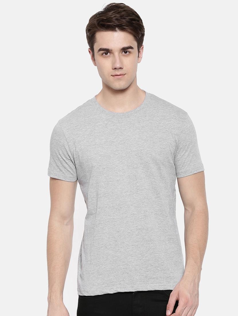 grey solid t-shirt - 17148896 - Zoom Image - 1