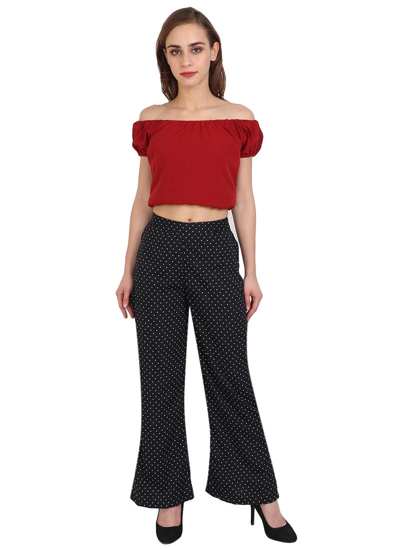 high rise polka dot palazzo - 17149110 - Zoom Image - 4