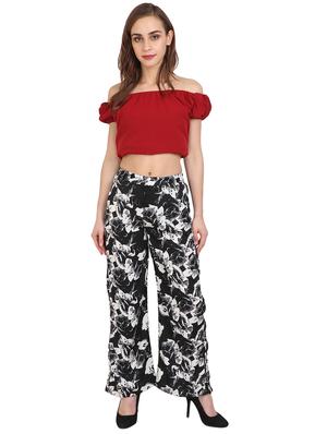 high rise floral palazzo - 17149112 - Standard Image - 4