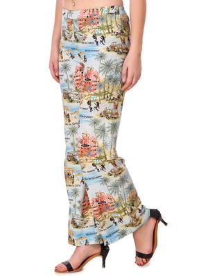 mid rise printed wide leg trouser - 17149162 - Standard Image - 3