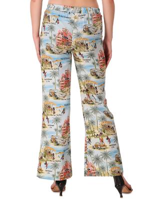 mid rise printed wide leg trouser - 17149162 - Standard Image - 4