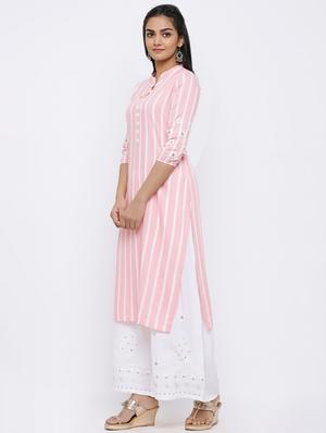 striped kurta palazzo set - 17149412 - Standard Image - 2
