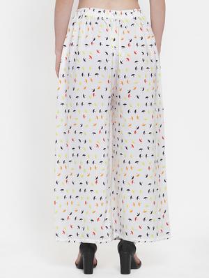 white crepe palazzos - 17149866 - Standard Image - 4