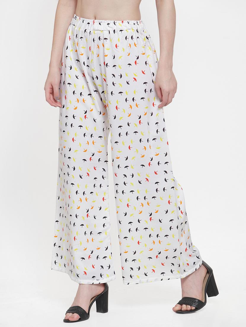 white crepe palazzos - 17149866 - Zoom Image - 3