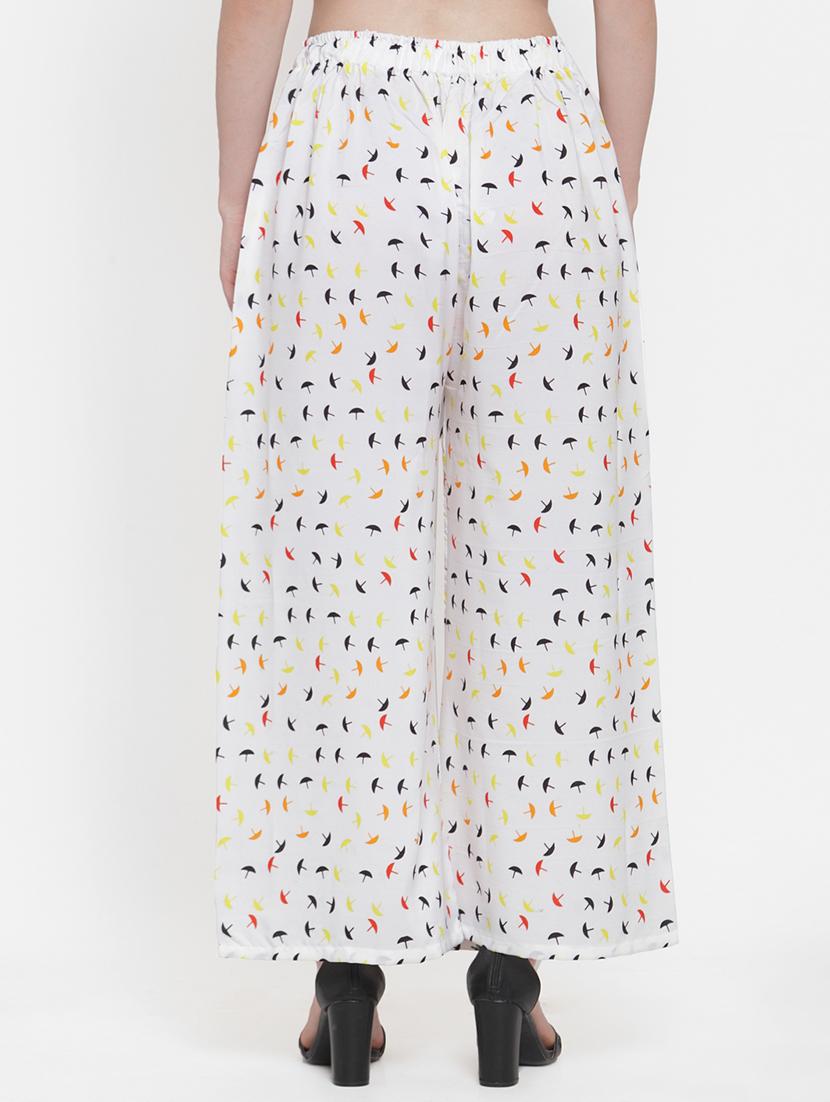 white crepe palazzos - 17149866 - Zoom Image - 4