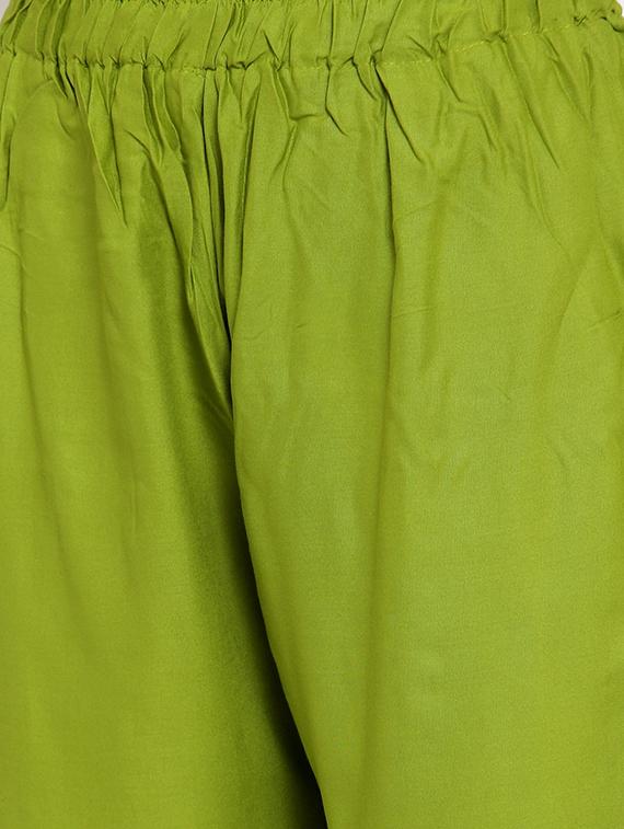 green rayon flared palazzo - 17149895 - Zoom Image - 5