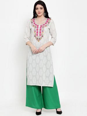 green rayon flared palazzo - 17149896 - Standard Image - 4