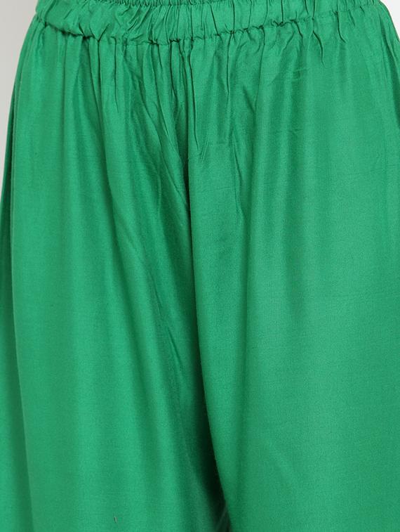 green rayon flared palazzo - 17149896 - Zoom Image - 5